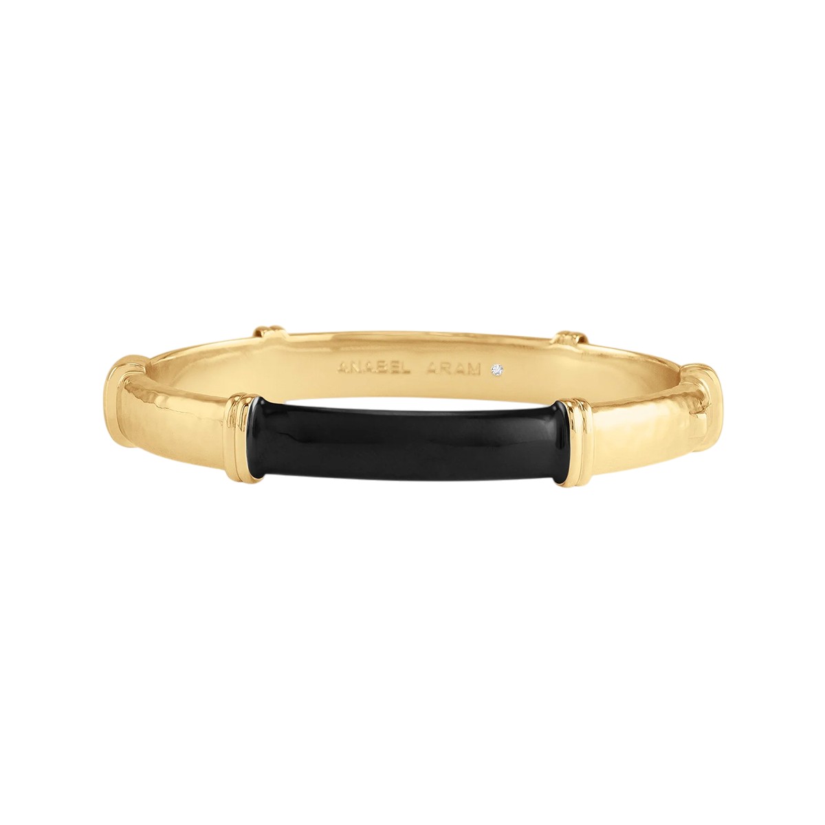 Anabel Aram Forza Hinged Bangle, Black
