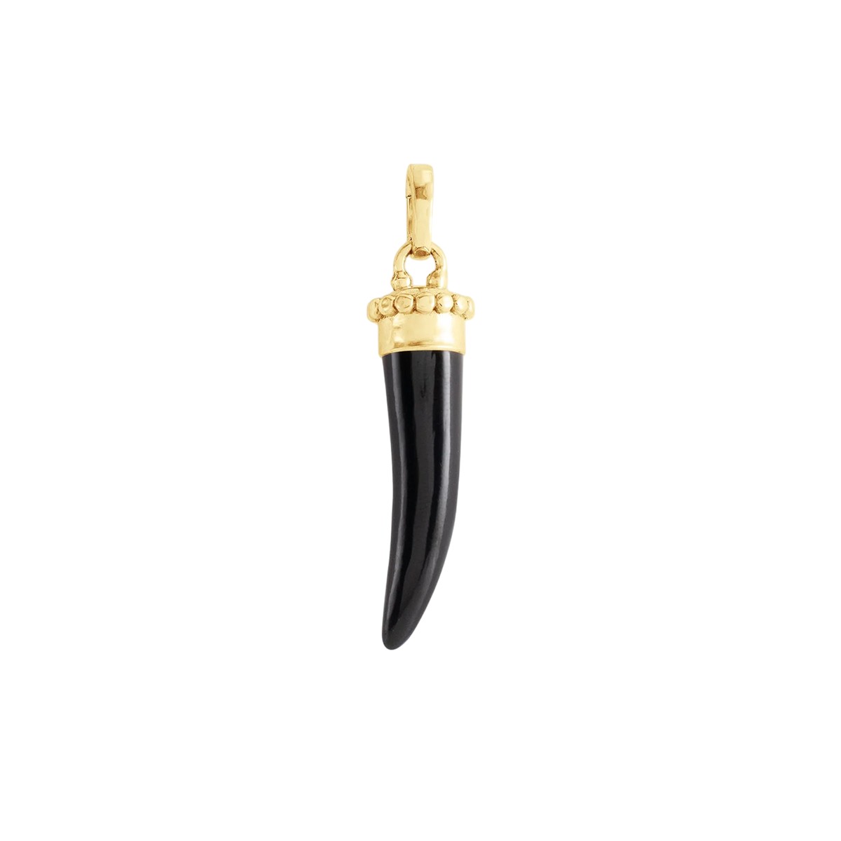 Anabel Aram Forza Stone Horn Charm, Black Onyx
