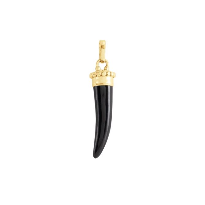 Anabel Aram Forza Stone Horn Charm, Black Onyx