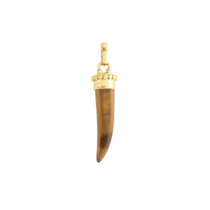 Anabel Aram Forza Stone Horn Charm, Tiger's Eye