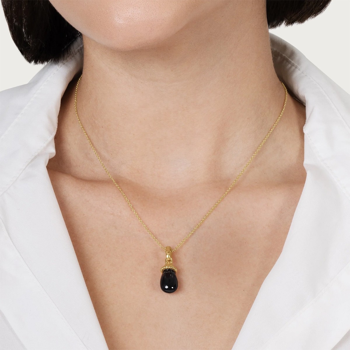 Anabel Aram Forza Stone Drop Charm, Black Onyx