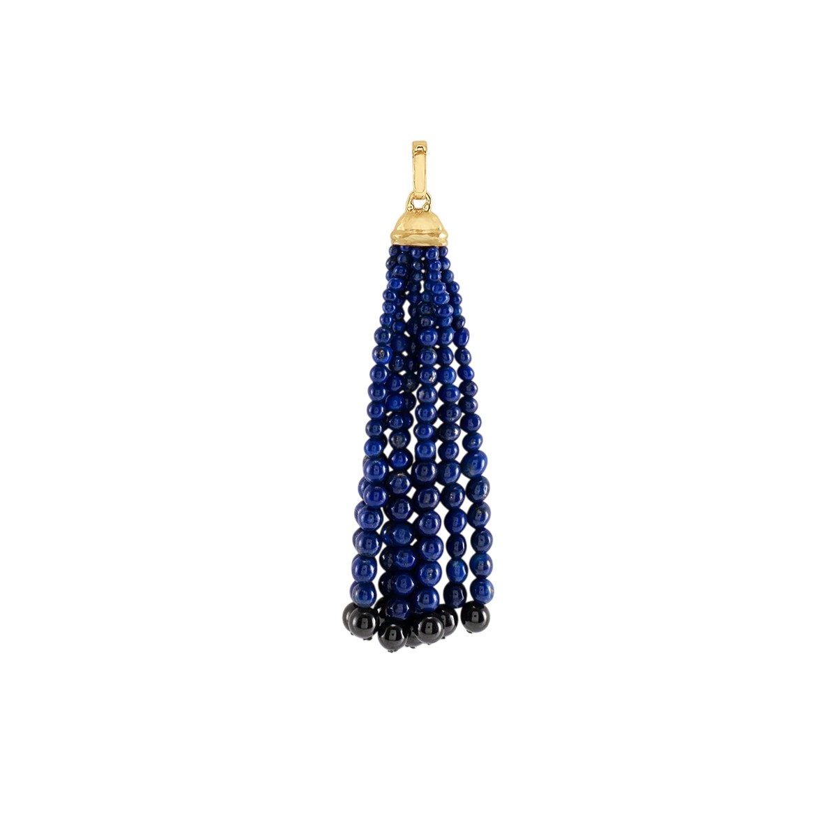 Anabel Aram Forza Tassel Pendant, Lapis and Black Onyx