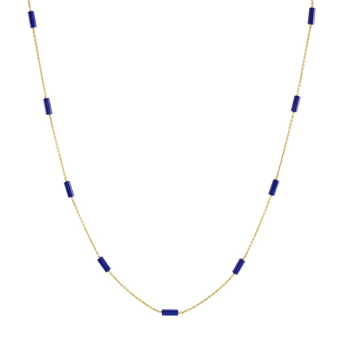 Anabel Aram Forza Long Chain Necklace, Lapis