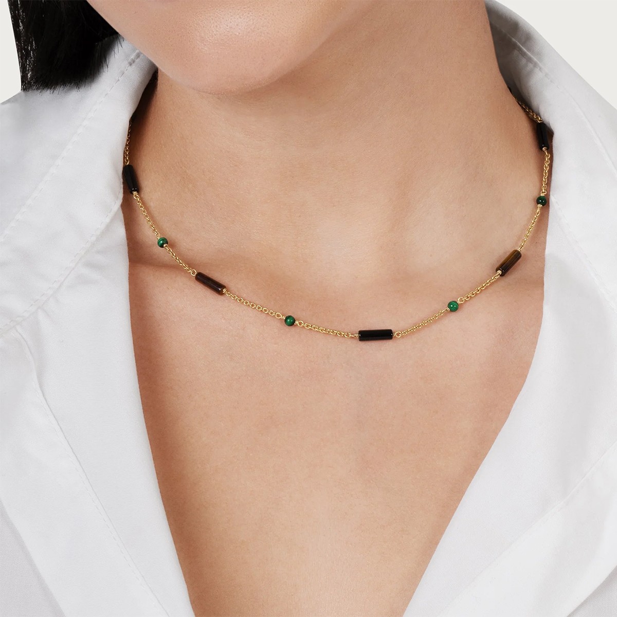 Anabel Aram Forza Chain Necklace, Multicolor