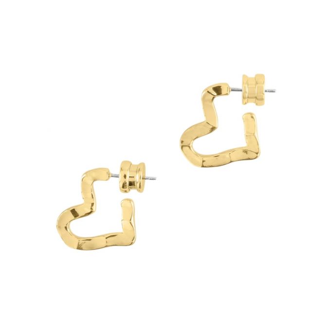 Anabel Aram Heart Hoop Earrings, Small