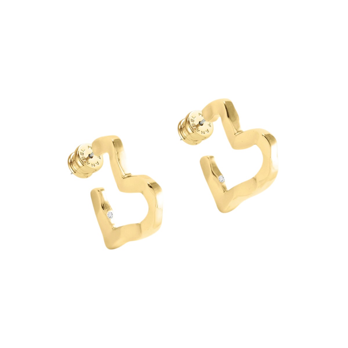 Anabel Aram Heart Hoop Earrings, Small