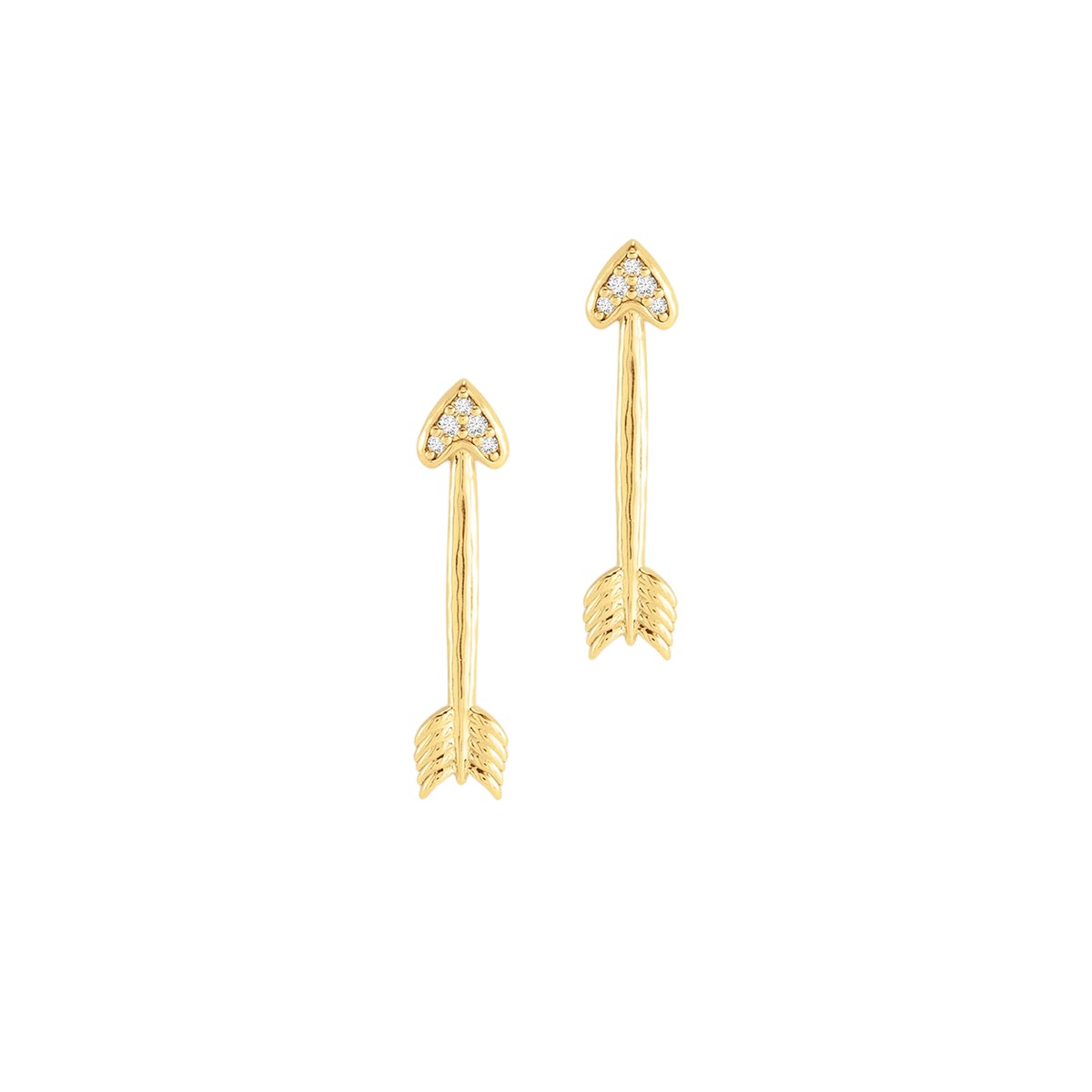 Anabel Aram Heart Arrow Stud Earrings
