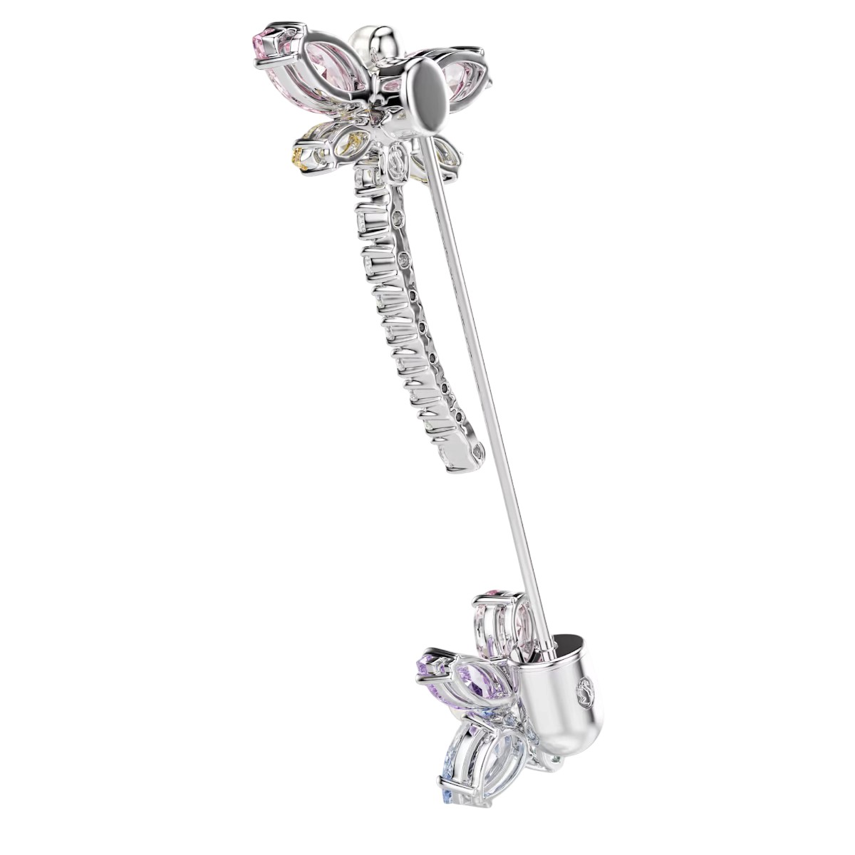 Swarovski Ariana Grande Mixed Cuts Dragonfly Brooch, Multicolor and Rhodium Plated