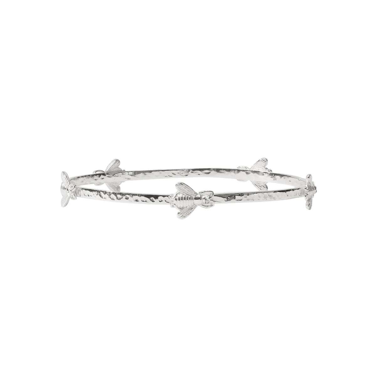 Julie Vos Bee Bangle Bracelet, Silver in Medium