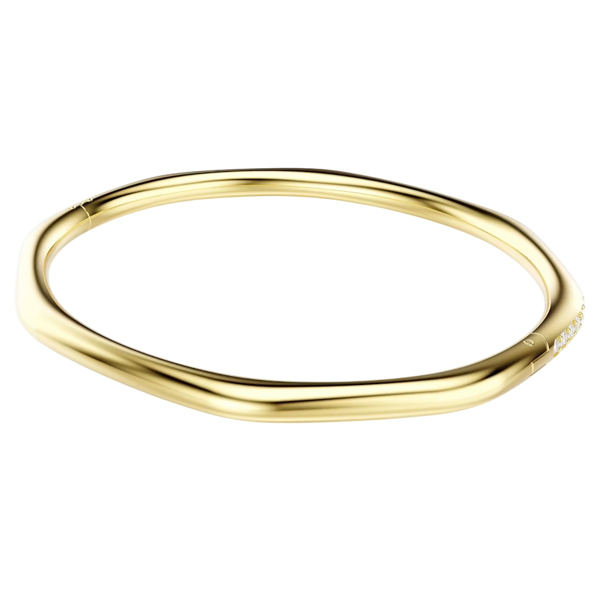 Swarovski Octagon Shape Round Cut Dextera Bangle Bracelet, White in Medium