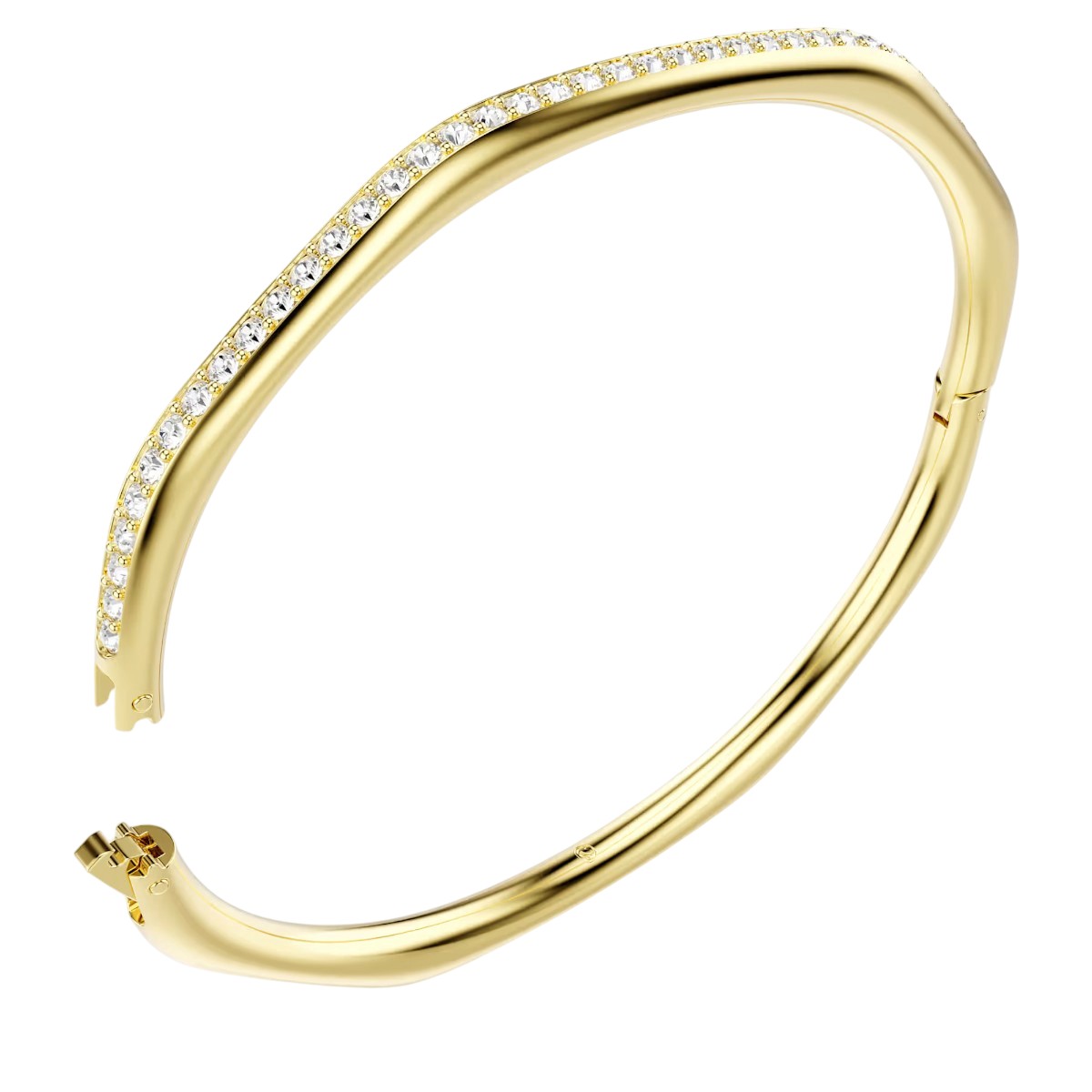 Swarovski Octagon Shape Round Cut Dextera Bangle Bracelet, White in Medium