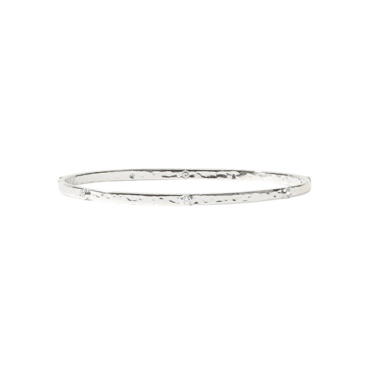 Julie Vos Crescent Stone Bangle, Cubic Zirconia and Silver in Medium