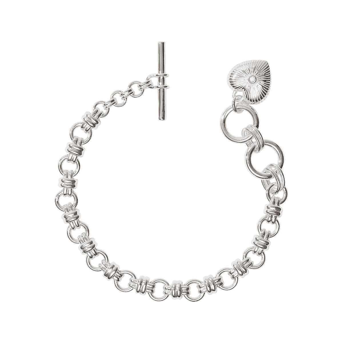 Julie Vos Esme Heart Bracelet, Silver
