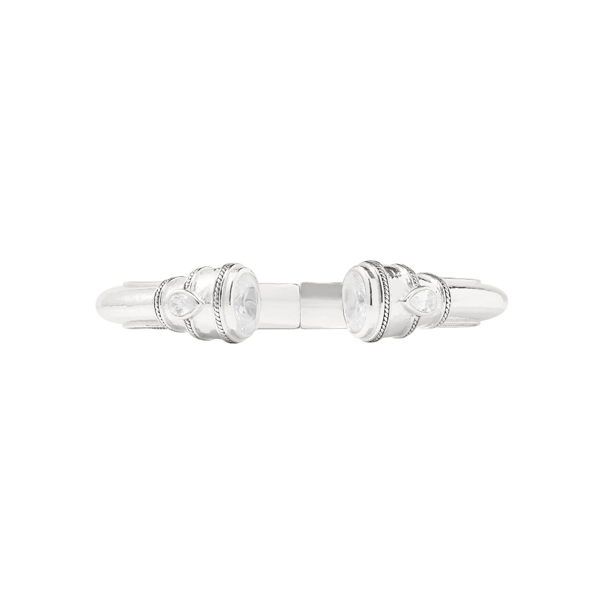 Julie Vos Cannes Demi Cuff Bracelet, Cubic Zirconia and Silver
