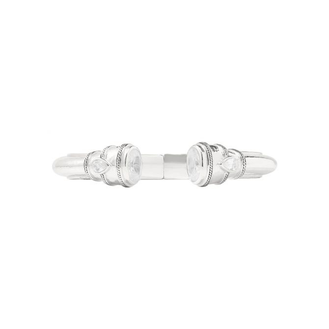 Julie Vos Cannes Demi Cuff Bracelet, Cubic Zirconia and Silver