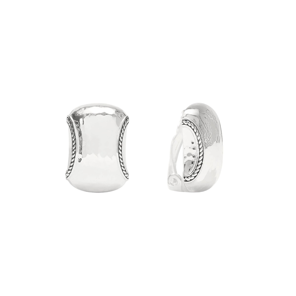 Julie Vos Cannes Clip Earrings, Silver