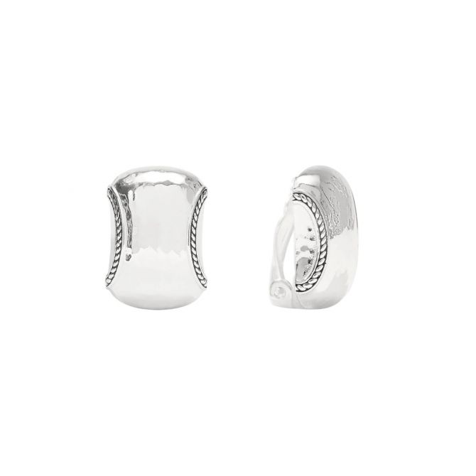 Julie Vos Cannes Clip Earrings, Silver