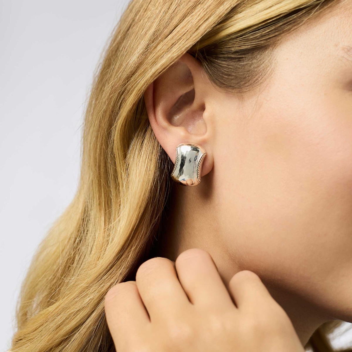 Julie Vos Cannes Clip Earrings, Silver
