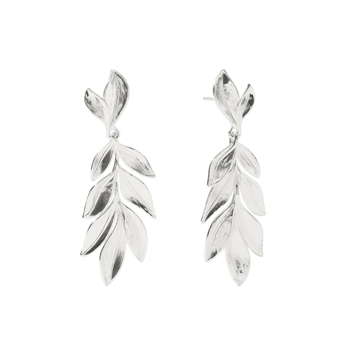 Julie Vos Willow Statement Earrings, Silver