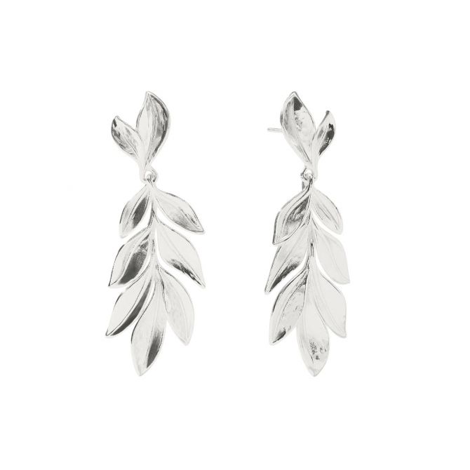 Julie Vos Willow Statement Earrings, Silver
