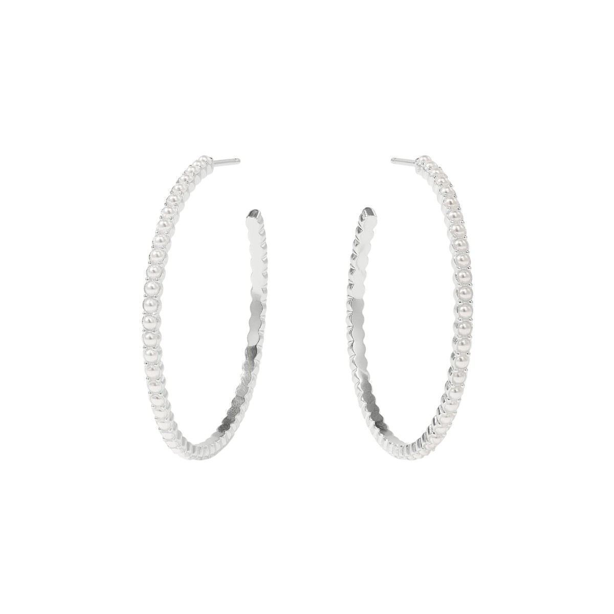 Julie Vos Juliet Hoop Earrings, Silver and Large