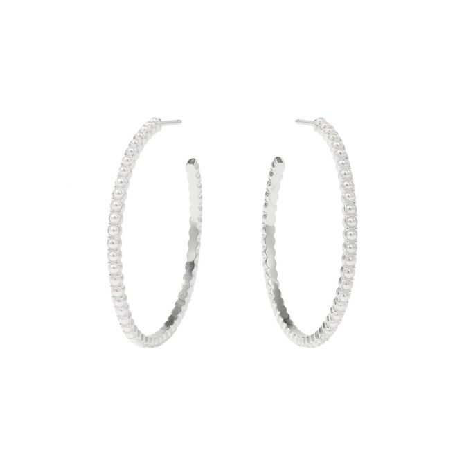 Julie Vos Juliet Hoop Earrings, Silver and Large