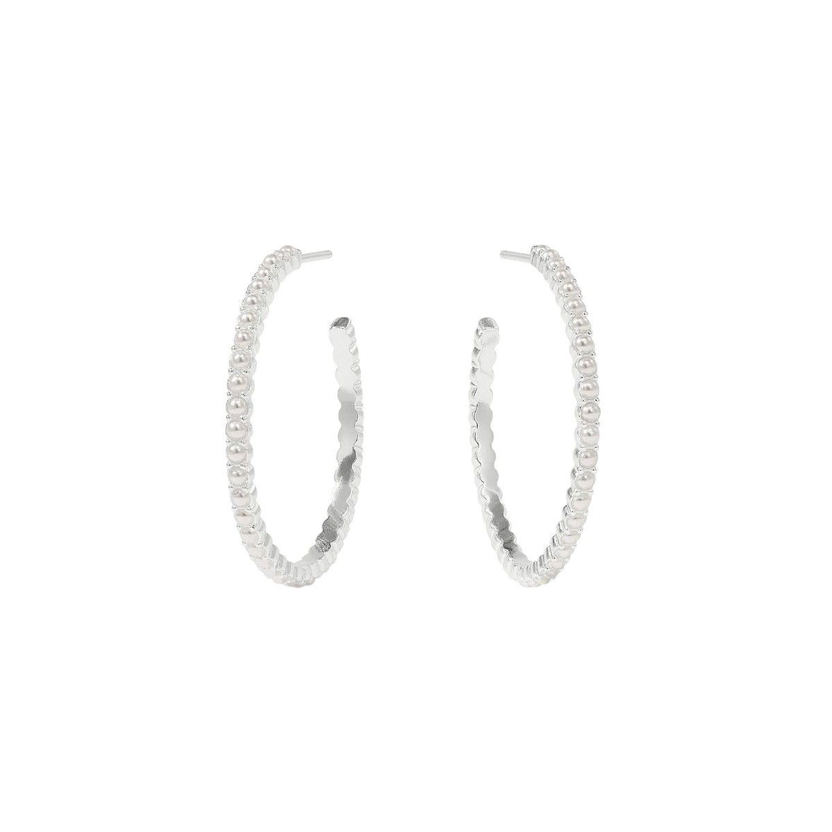 Julie Vos Juliet Hoop Earrings, Silver and Medium