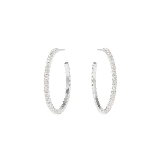 Julie Vos Juliet Hoop Earrings, Silver and Medium