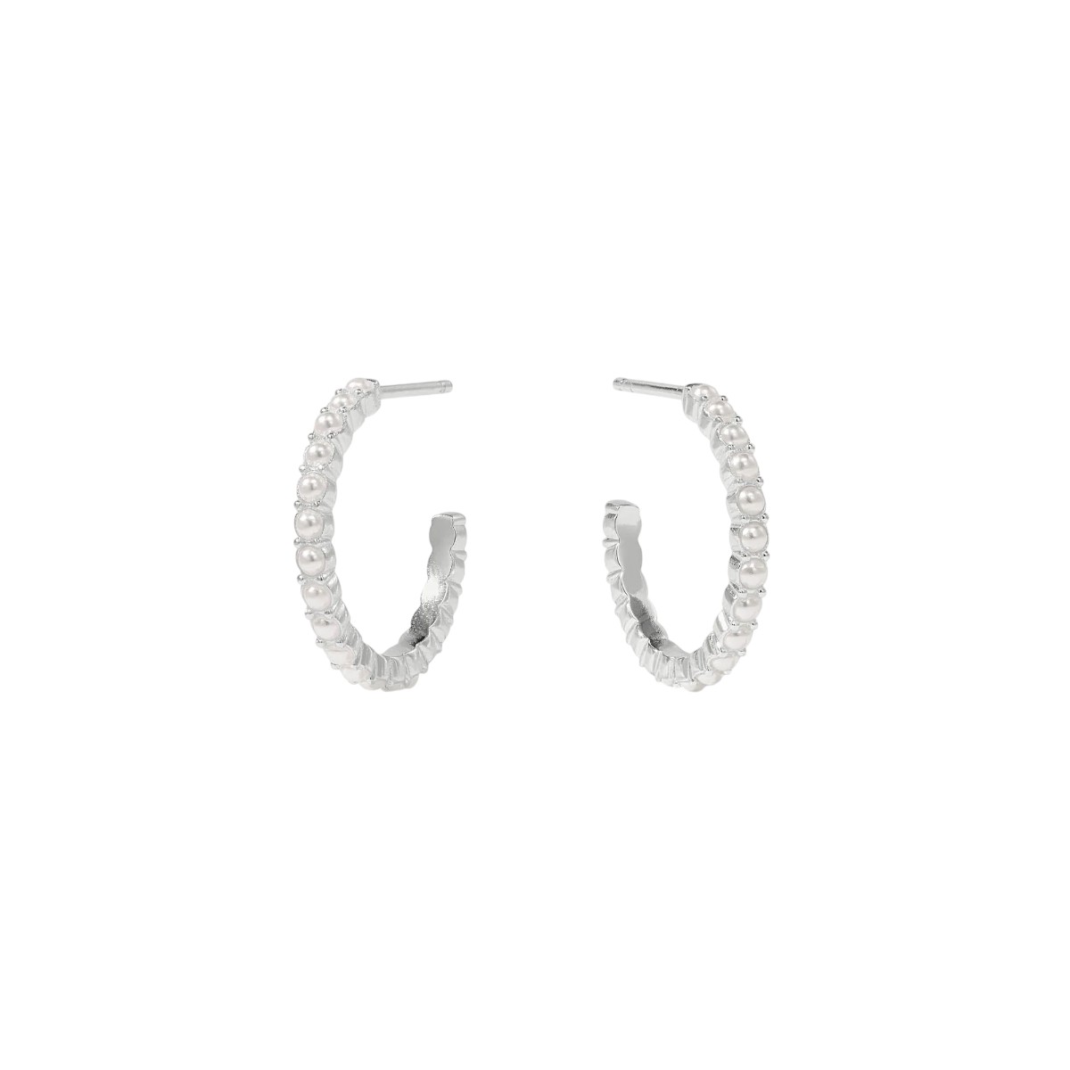 Julie Vos Juliet Hoop Earrings, Silver and Small