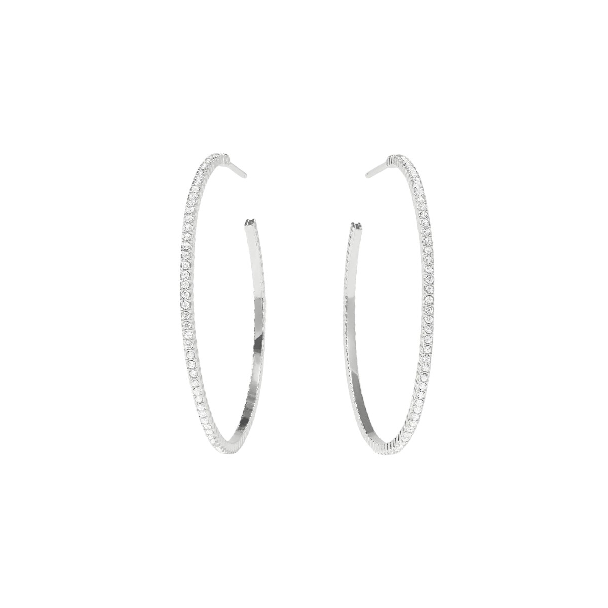 Julie Vos Windsor Hoop Earrings, Silver and Large