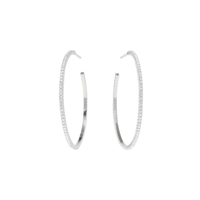 Julie Vos Windsor Hoop Earrings, Silver and Large
