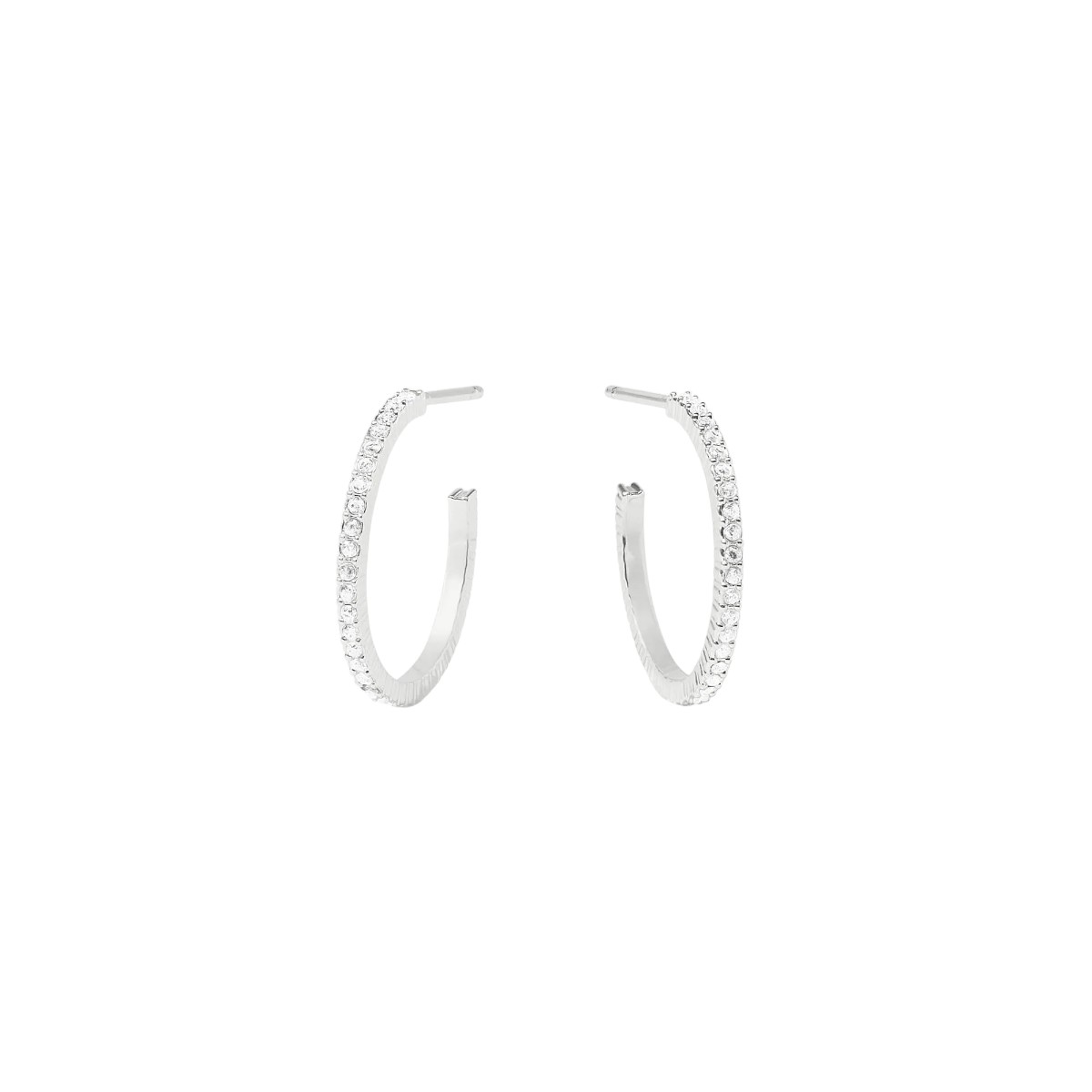Julie Vos Windsor Hoop Earrings, Silver and Small