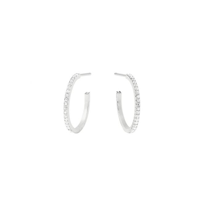 Julie Vos Windsor Hoop Earrings, Silver and Small