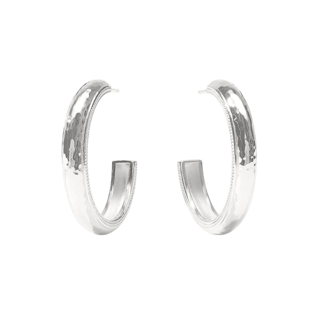 Julie Vos Cannes Hoop Earrings, Silver and Large