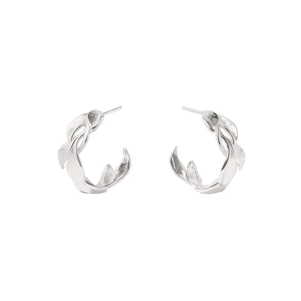 Julie Vos Willow Hoop Earrings, Silver and Small