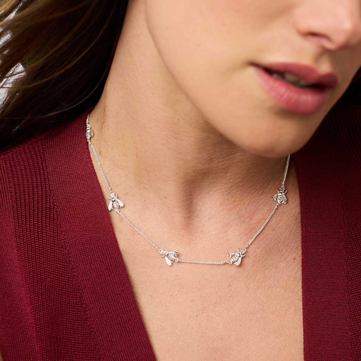 Julie Vos Bee Delicate Station Necklace