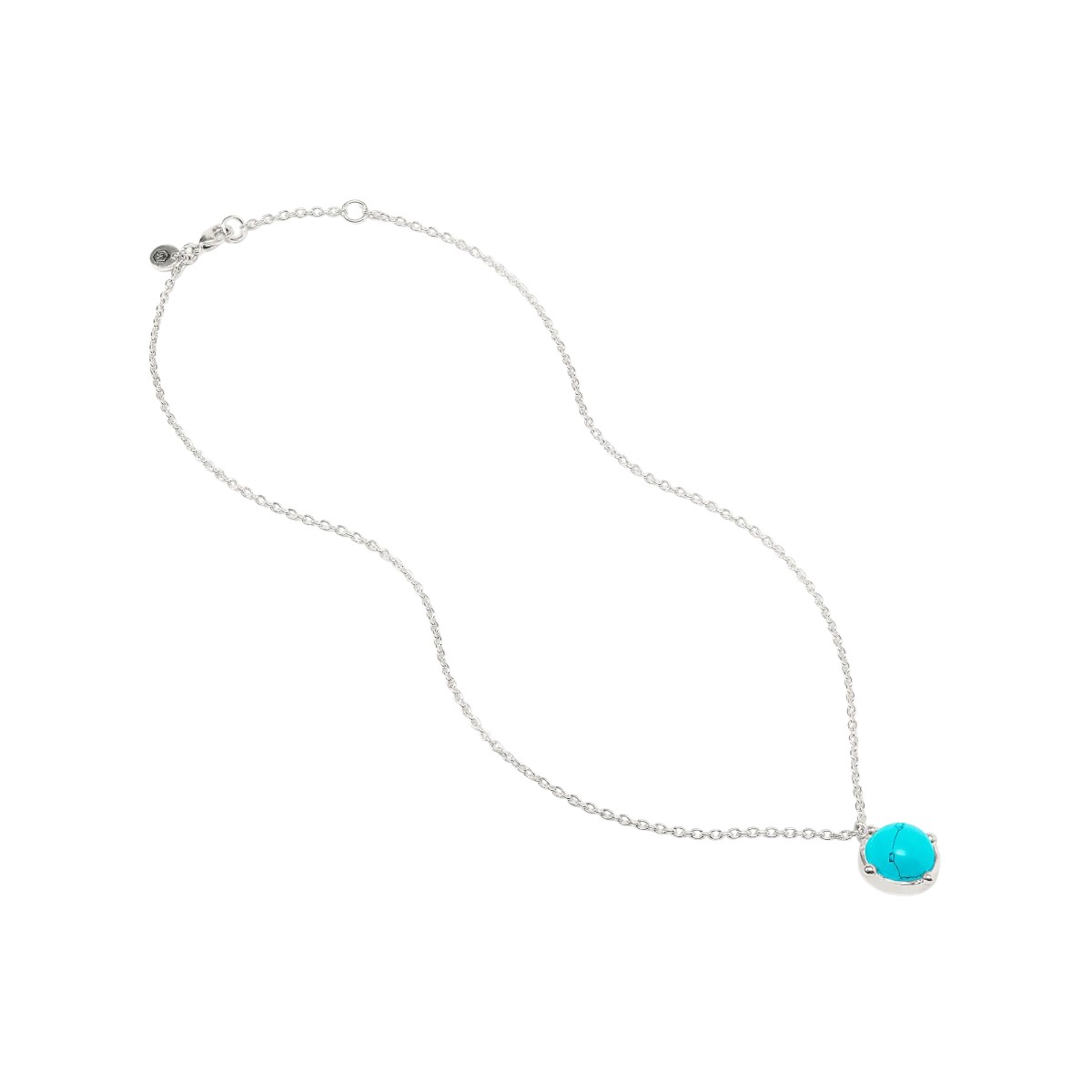 Julie Vos Honeybee Solitaire Necklace, Turquoise Blue and Silver