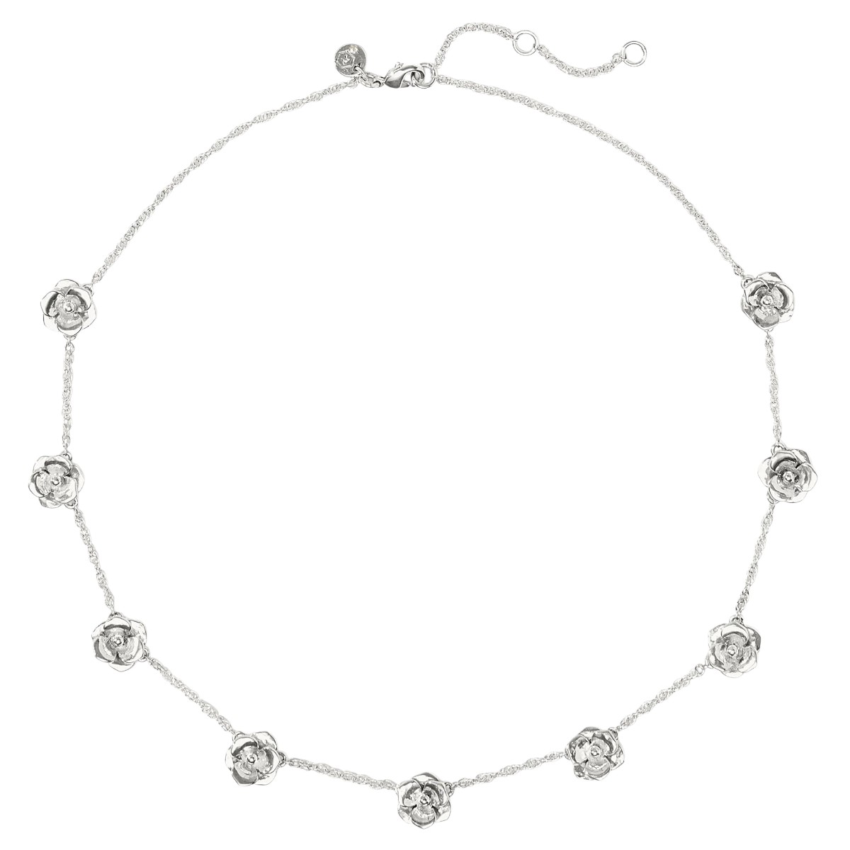 Julie Vos Bloom Delicate Station Necklace, Silver