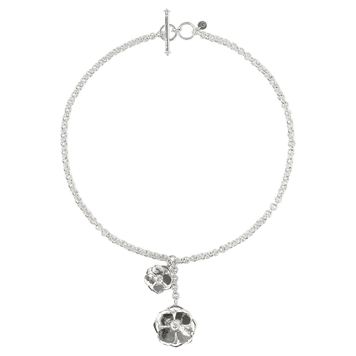 Julie Vos Bloom Lariat Necklace, Silver