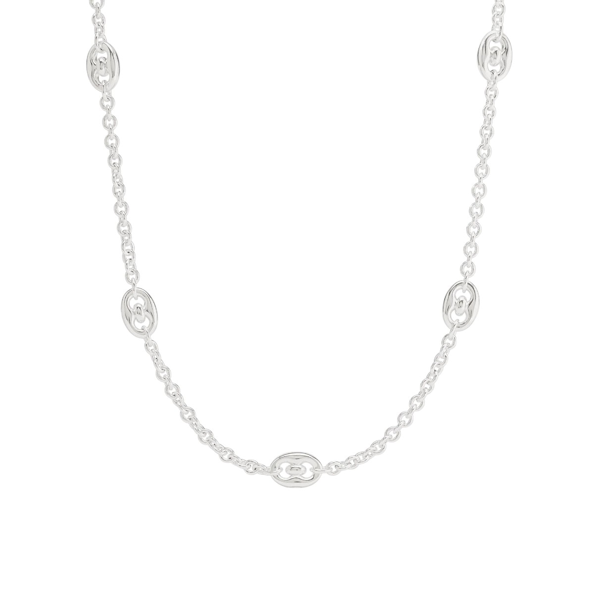Julie Vos Laguna Station Necklace, Silver