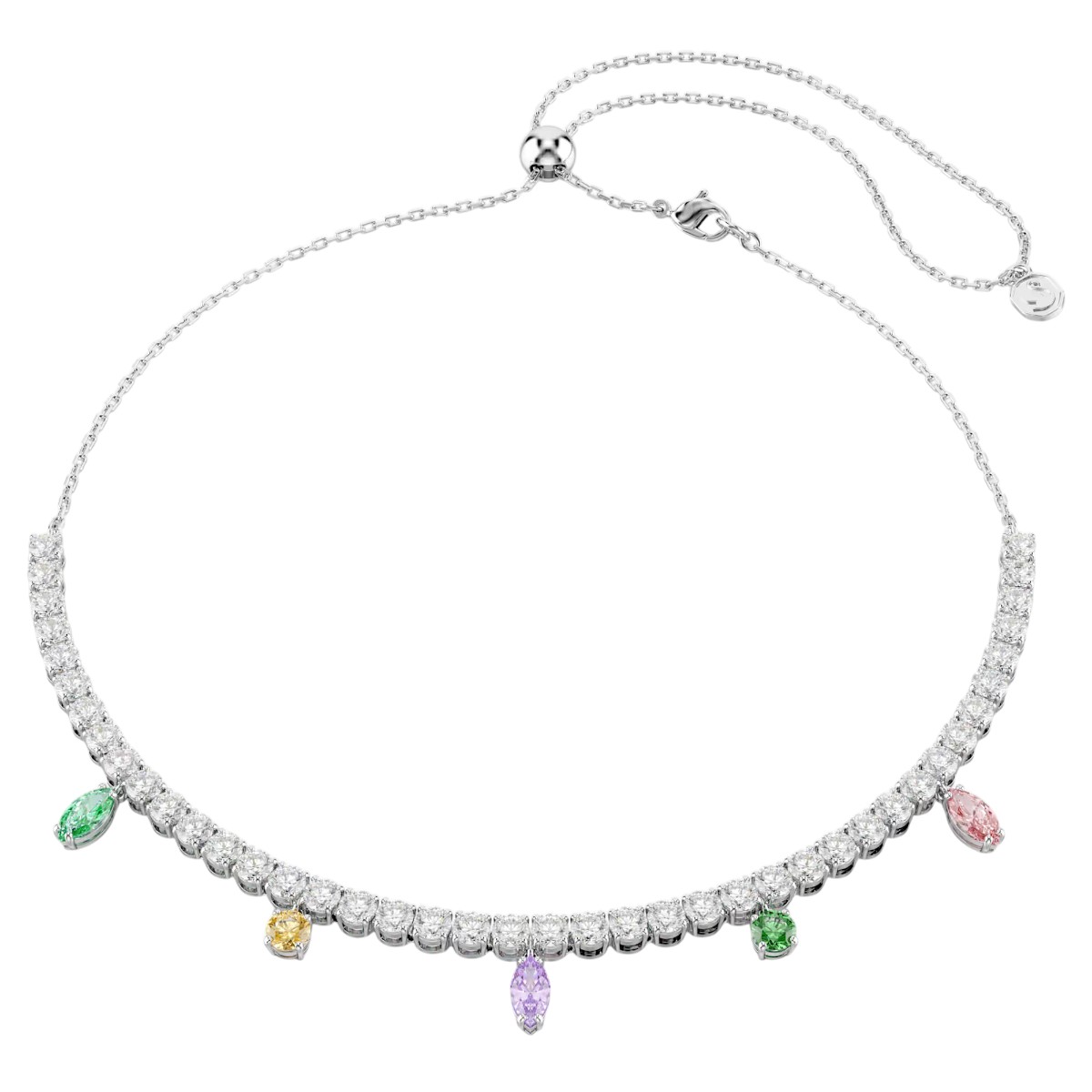 Swarovski Ariana Grande Mixed Cuts Necklace, Multicolor and Rhodium Plated