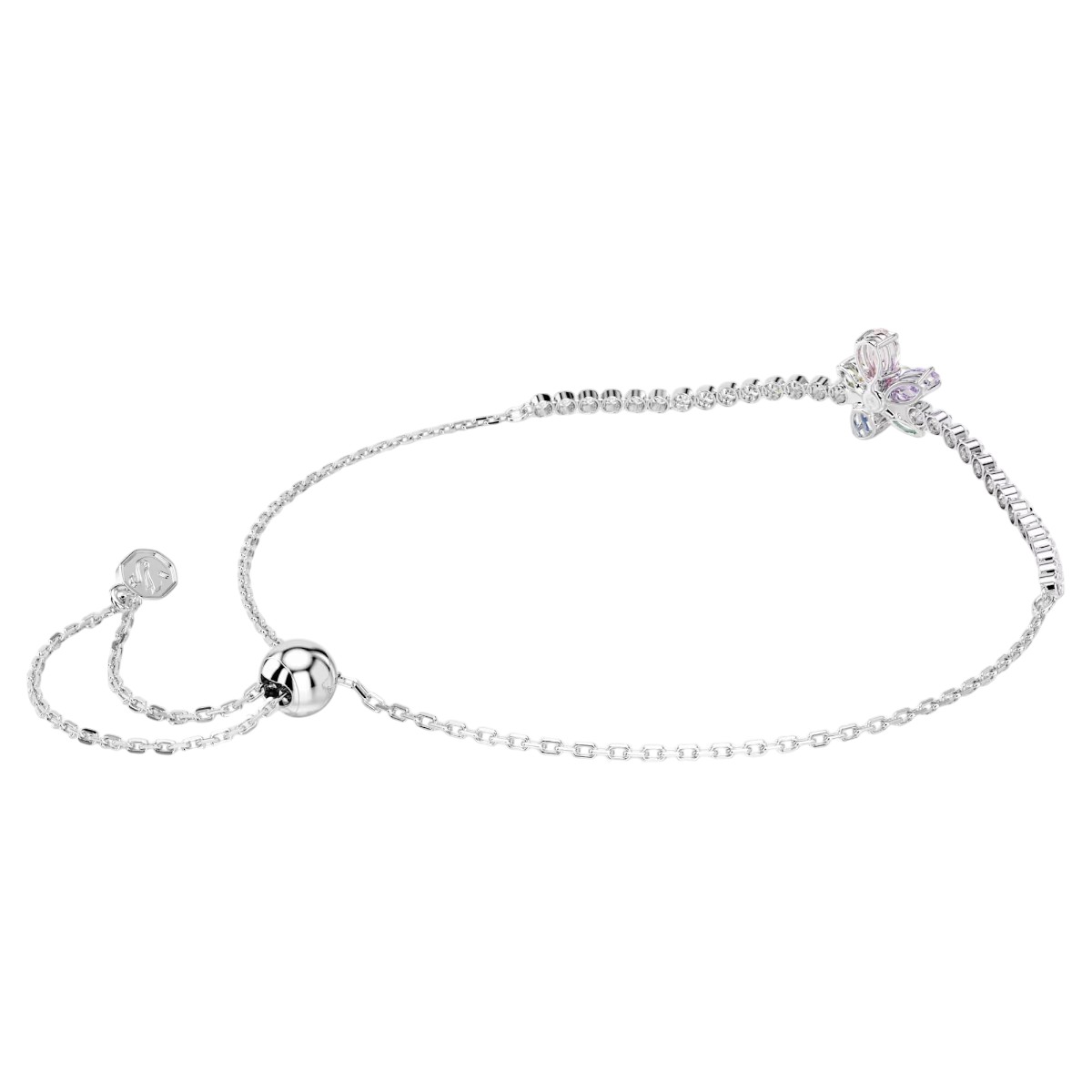 Swarovski Ariana Grande Mixed Cuts Flower Bracelet, Multicolored and Rhodium Plated
