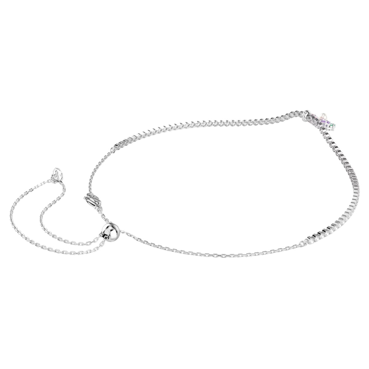 Swarovski Ariana Grande Mixed Cuts Flower Choker Necklace, Multicolored and Rhodium Plated