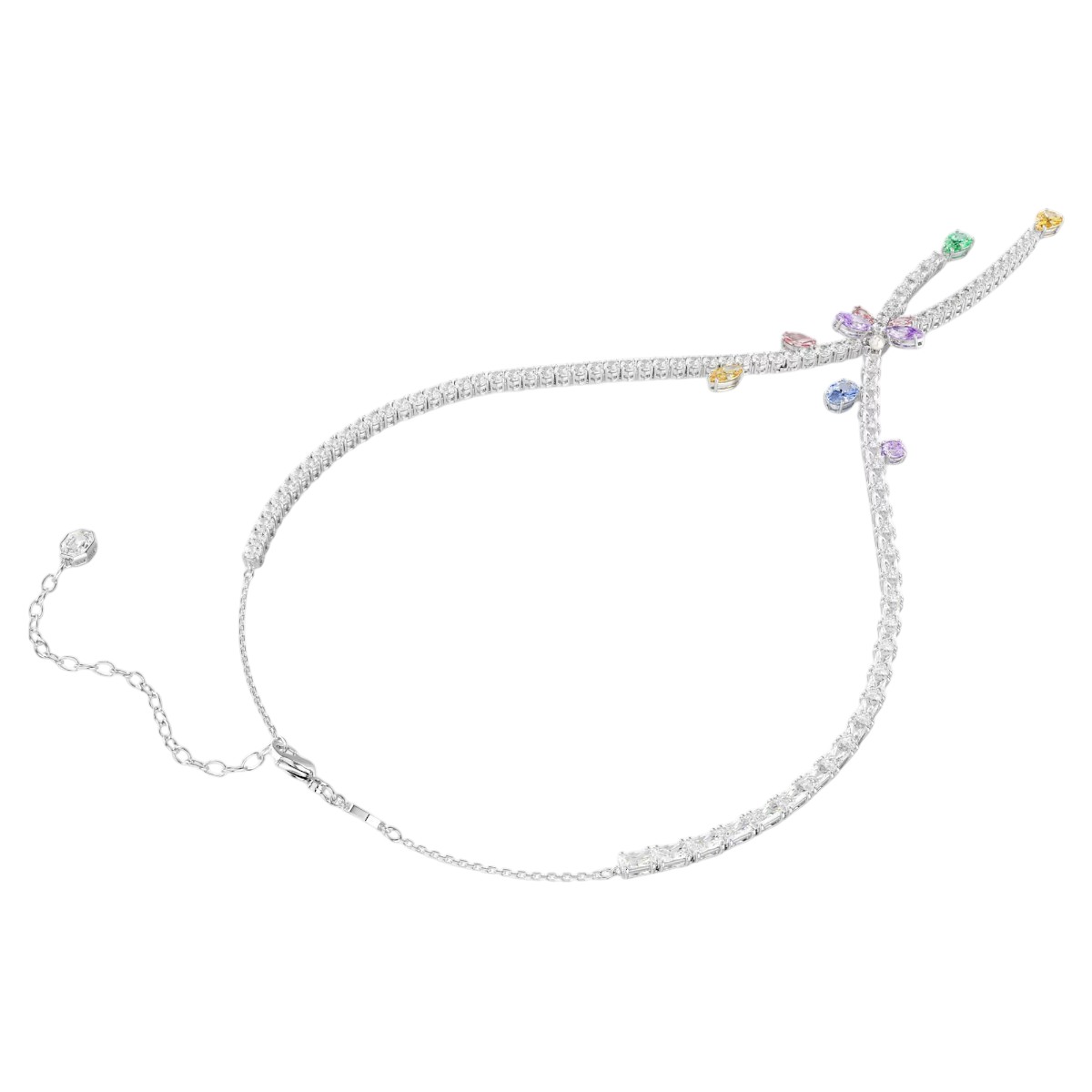 Swarovski Ariana Grande Mixed Cuts Dragonfly Necklace, Multicolored and Rhodium Plated