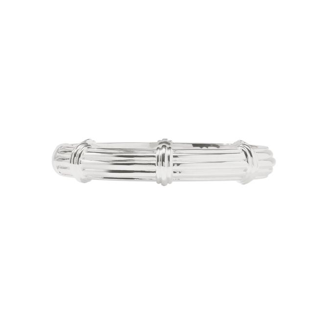 Julie Vos Portofino Demi Hing Bangle Bracelet, Silver