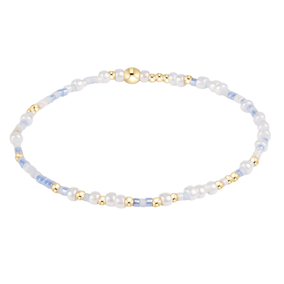 Enewton Hope Unwritten It's Not That Deep White and Blue Mix Bracelet, 6.25