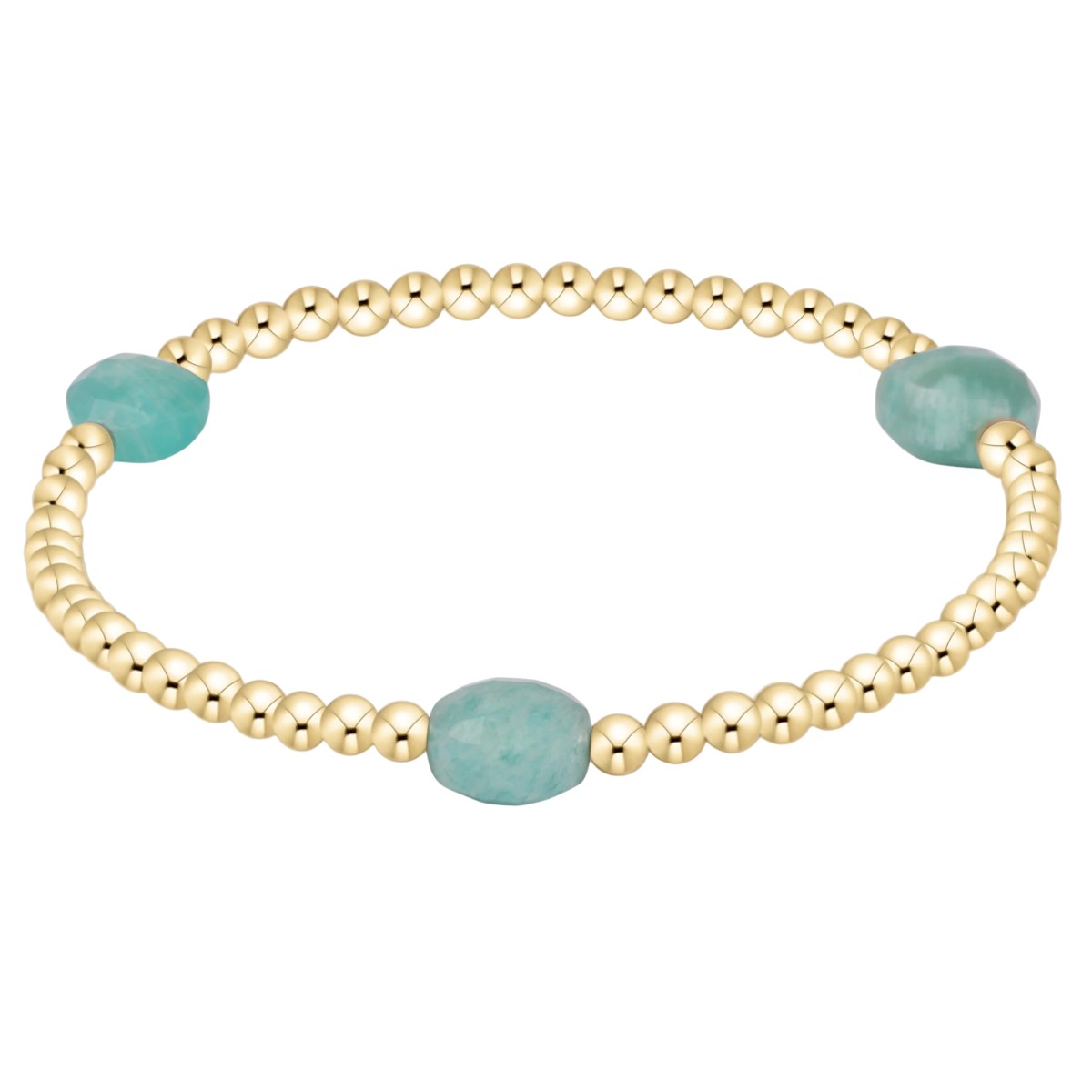 Enewton Admire Amazonite Gem 3mm Gold Bracelet, 6.25