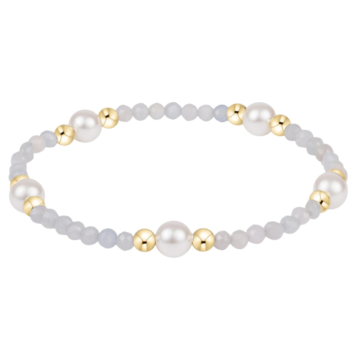 Enewton Purpose Pearl 6mm Aquamarine Gem Bracelet, 6.25