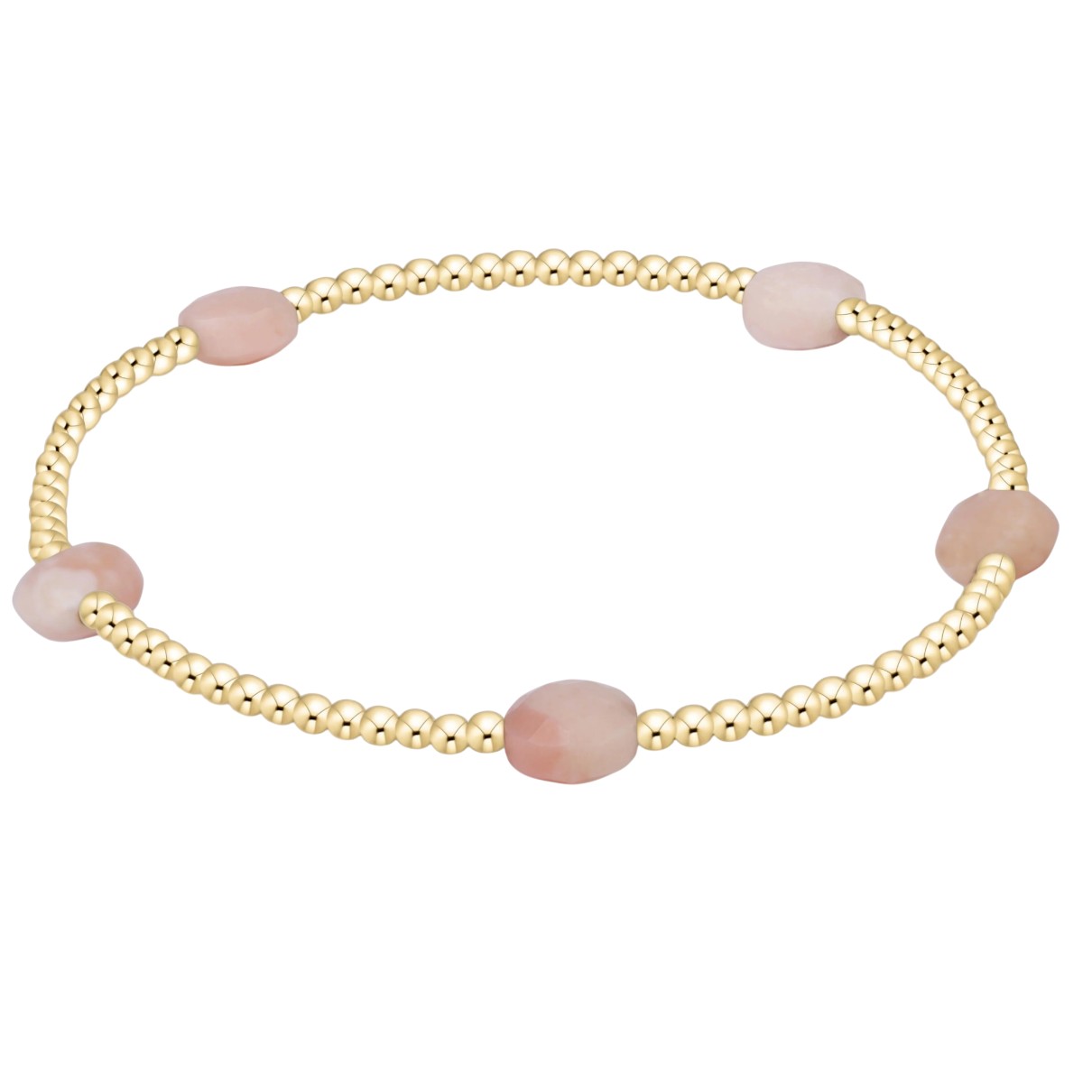 Enewton Admire Small Pink Opal Gem 2mm Gold Bracelet, 6.25