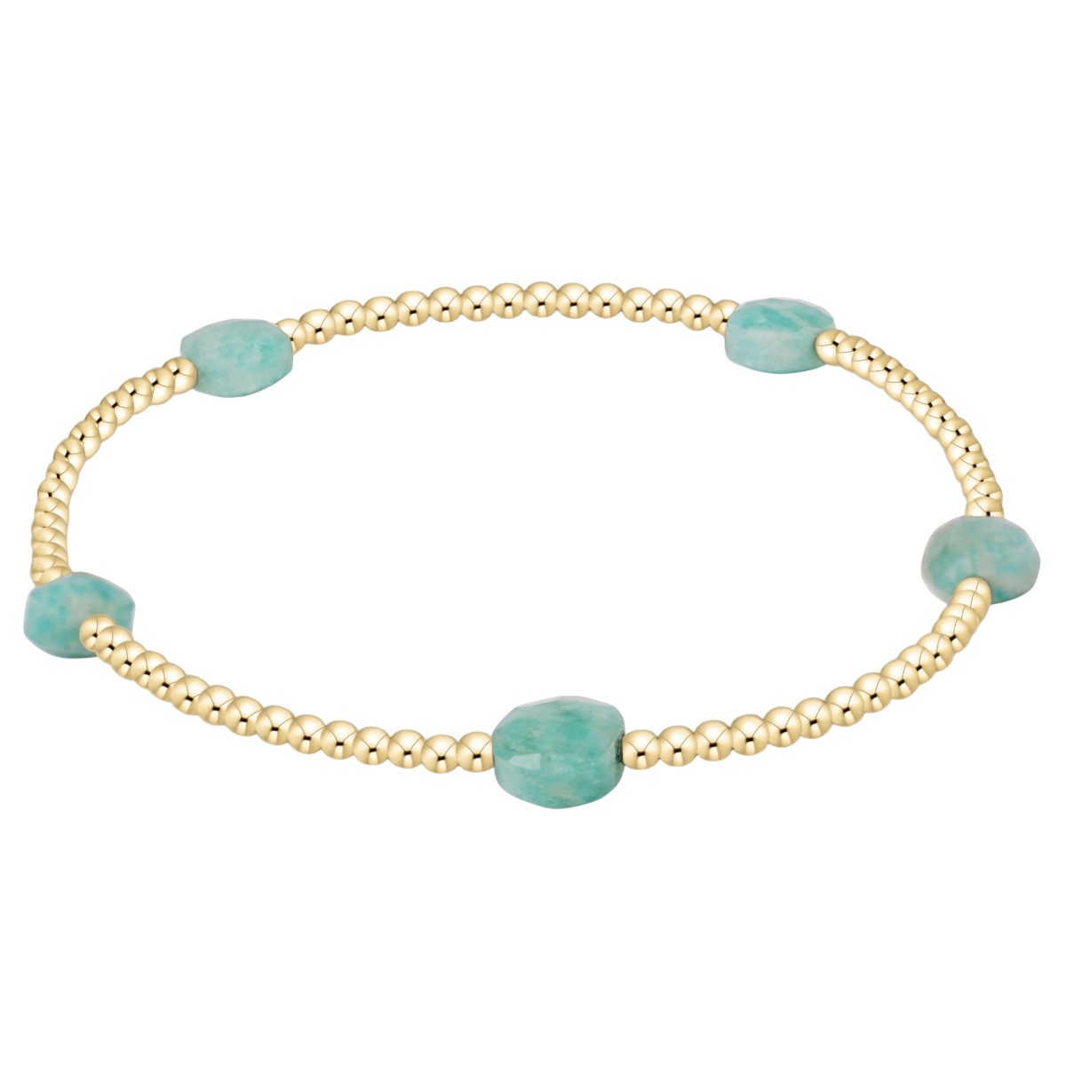 Enewton Admire Small Amazonite Gem 2mm Gold Bracelet, 6.25